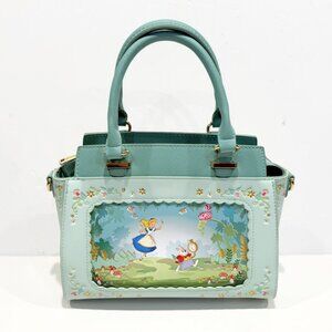 Loungefly Disney - Alice in Wonderland Scenic Handbag, Pale Blue/Green